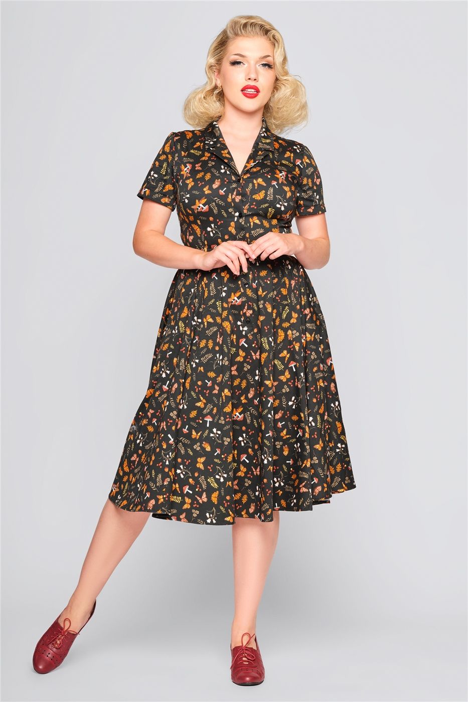 Caterina Woodland Butterfly Swing Dress