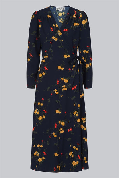 Kendra Winter Bloom Wrap Dress