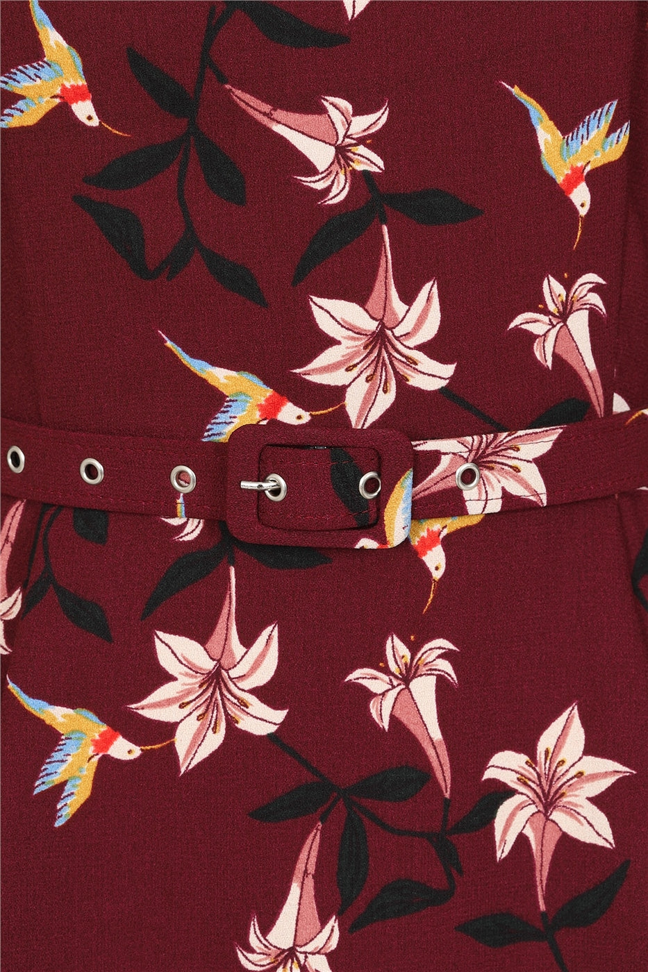 Emmalyn Lilies and Birds Flared Dress