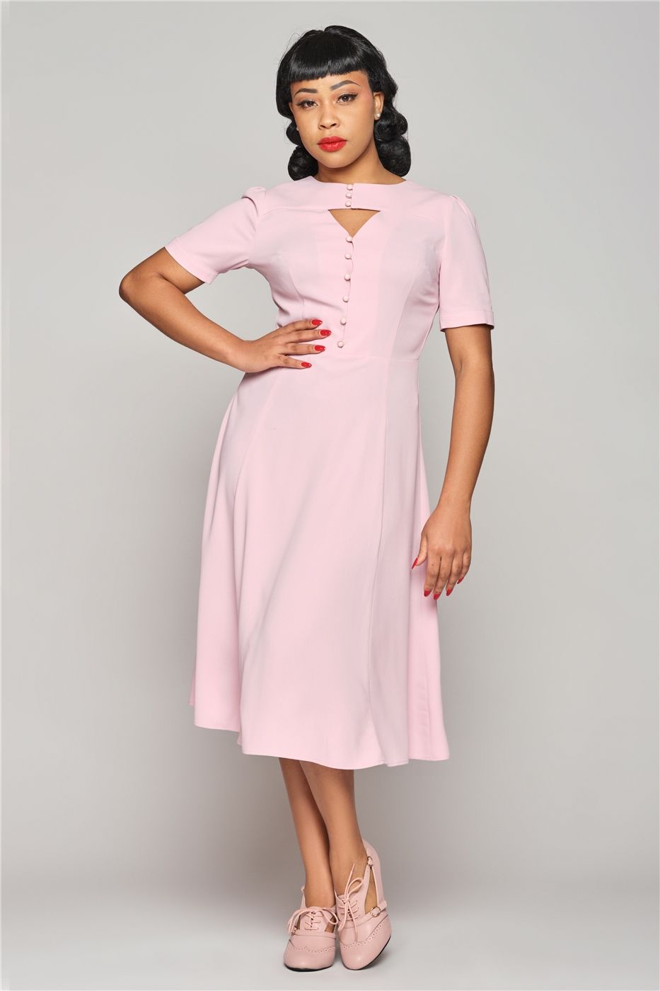 Shirley Plain Flared Dress