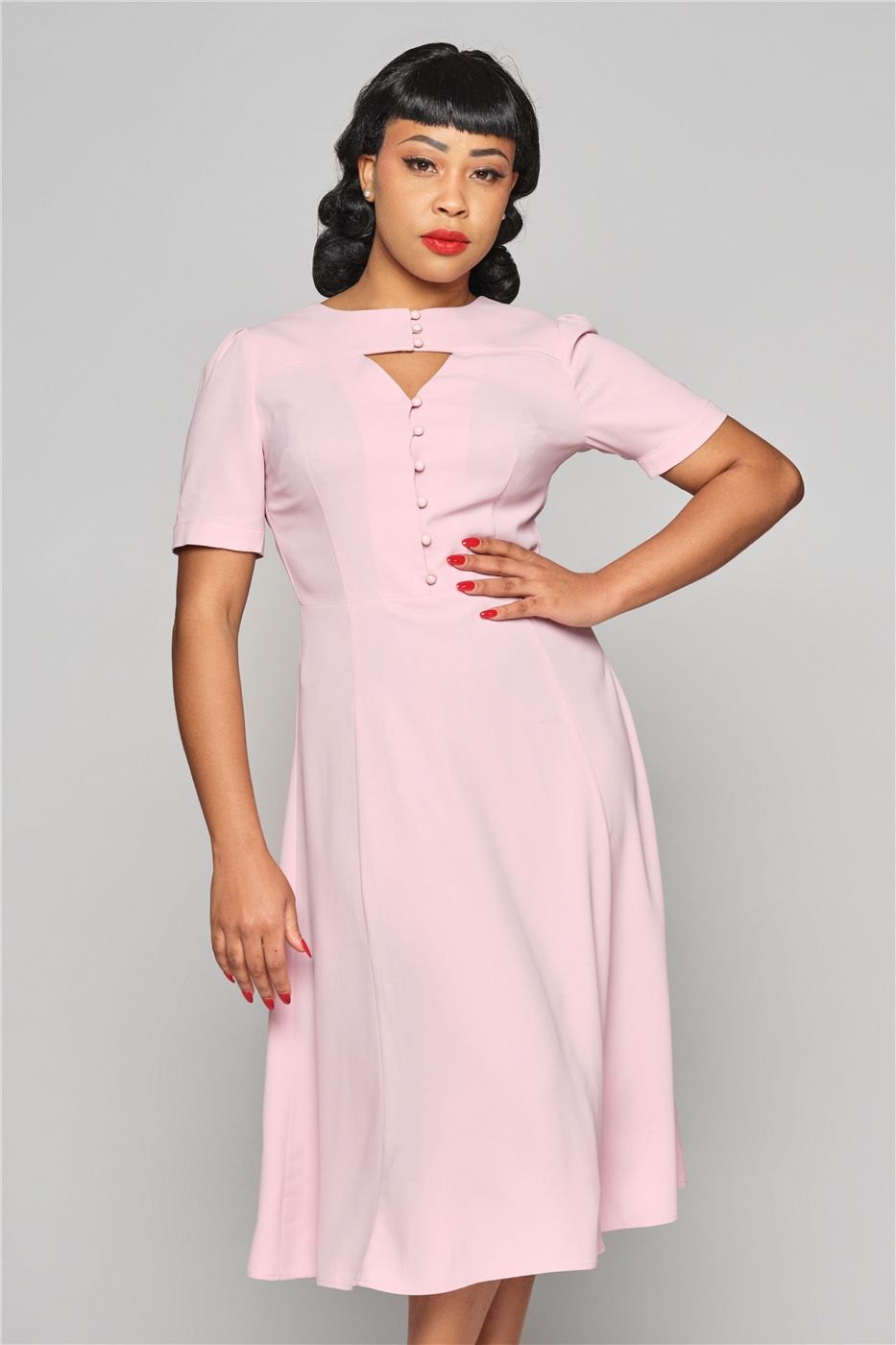 Shirley Plain Flared Dress