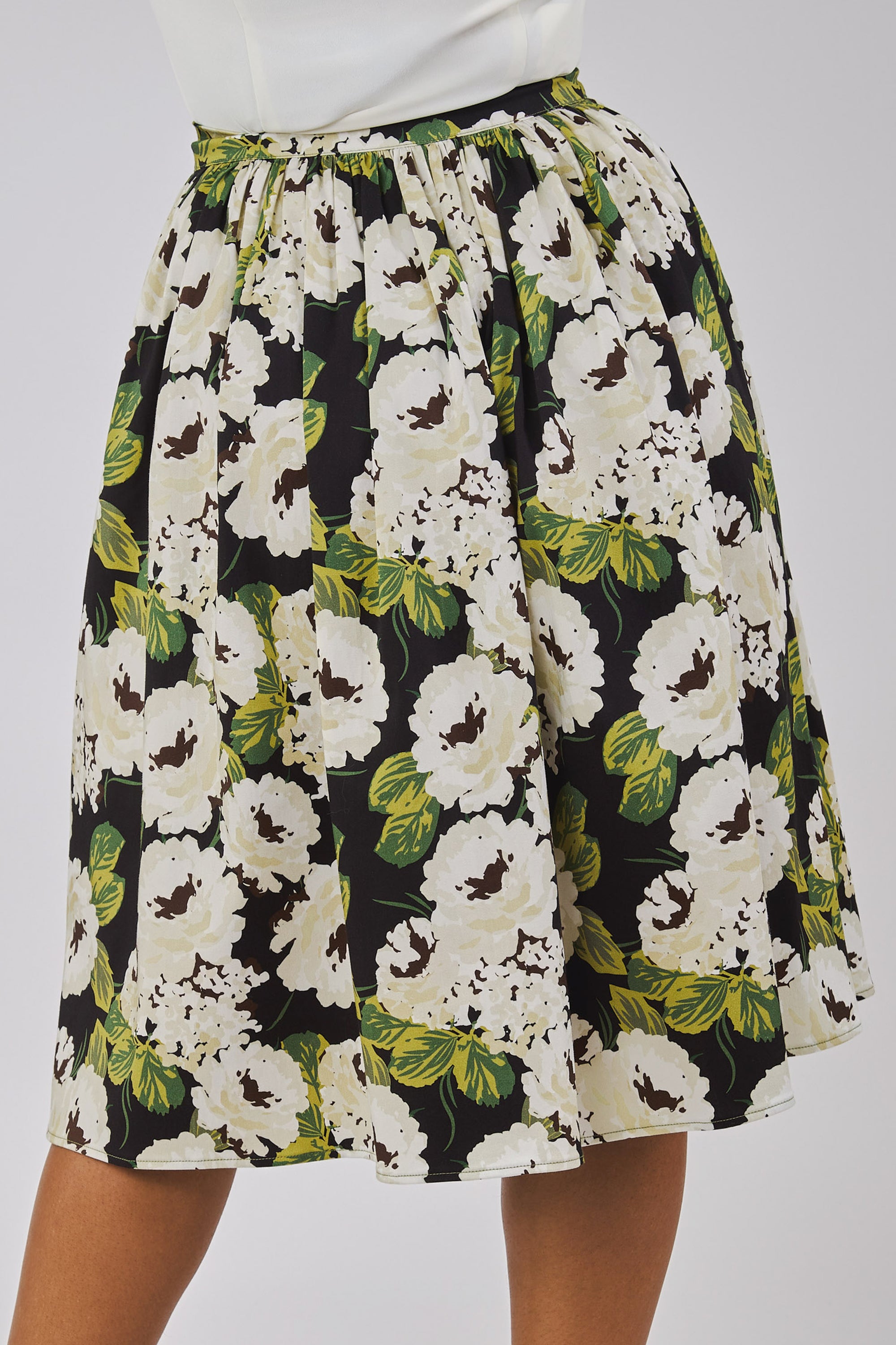 Jasmine White Bloom Swing Skirt