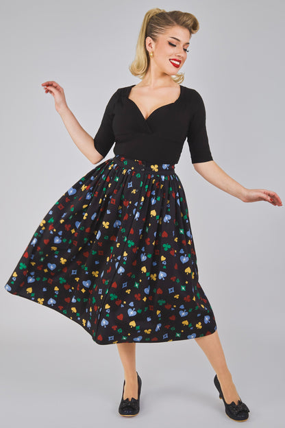 Marianna Polka Poker Swing Skirt