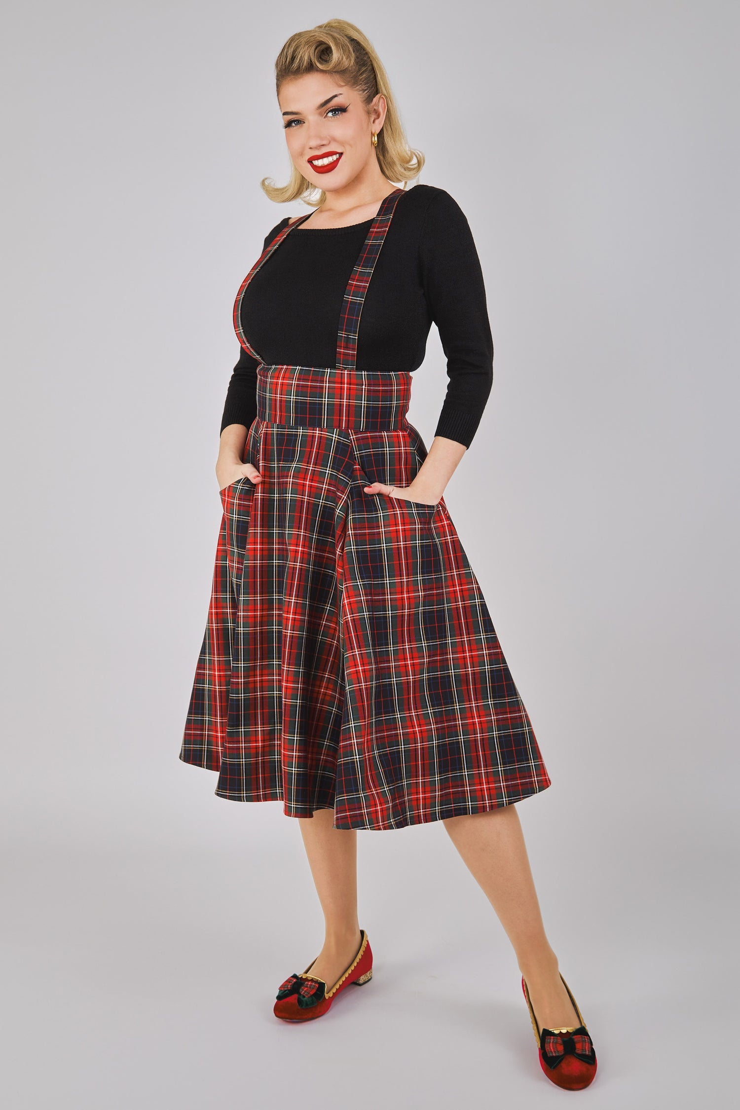 Alexa Classic Check Swing Skirt