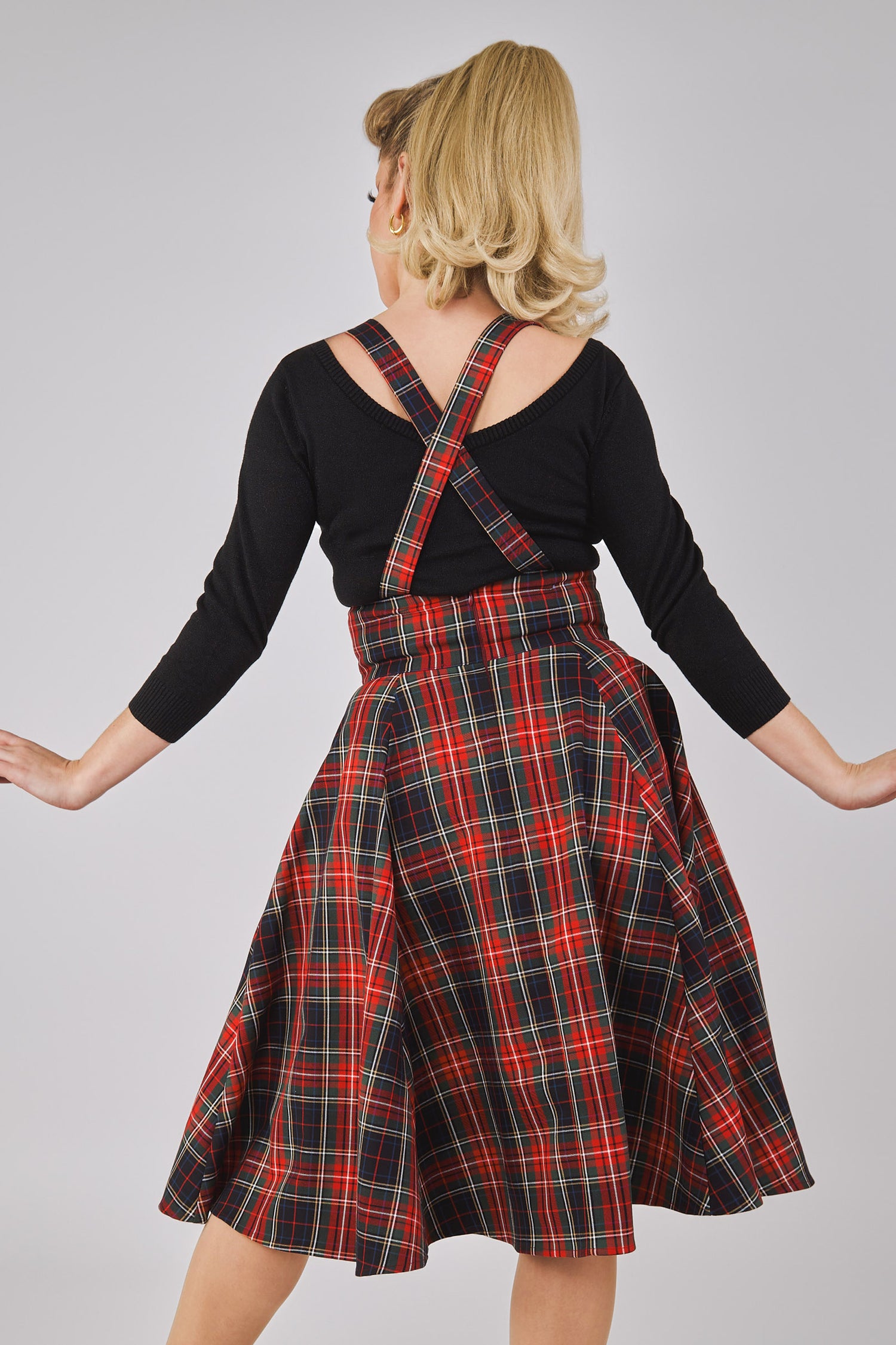 Alexa Classic Check Swing Skirt