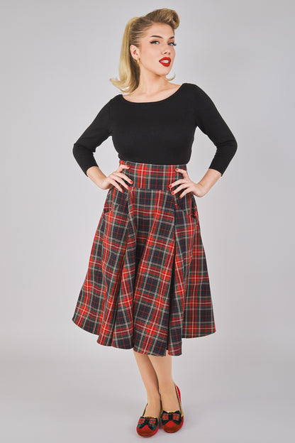 Alexa Classic Check Swing Skirt