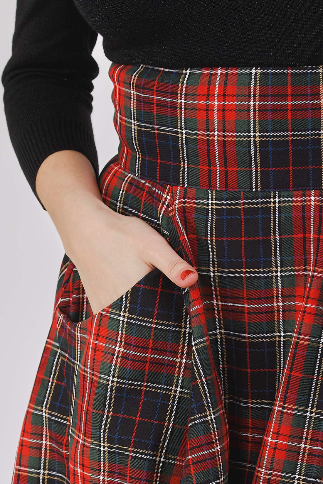 Alexa Classic Check Swing Skirt