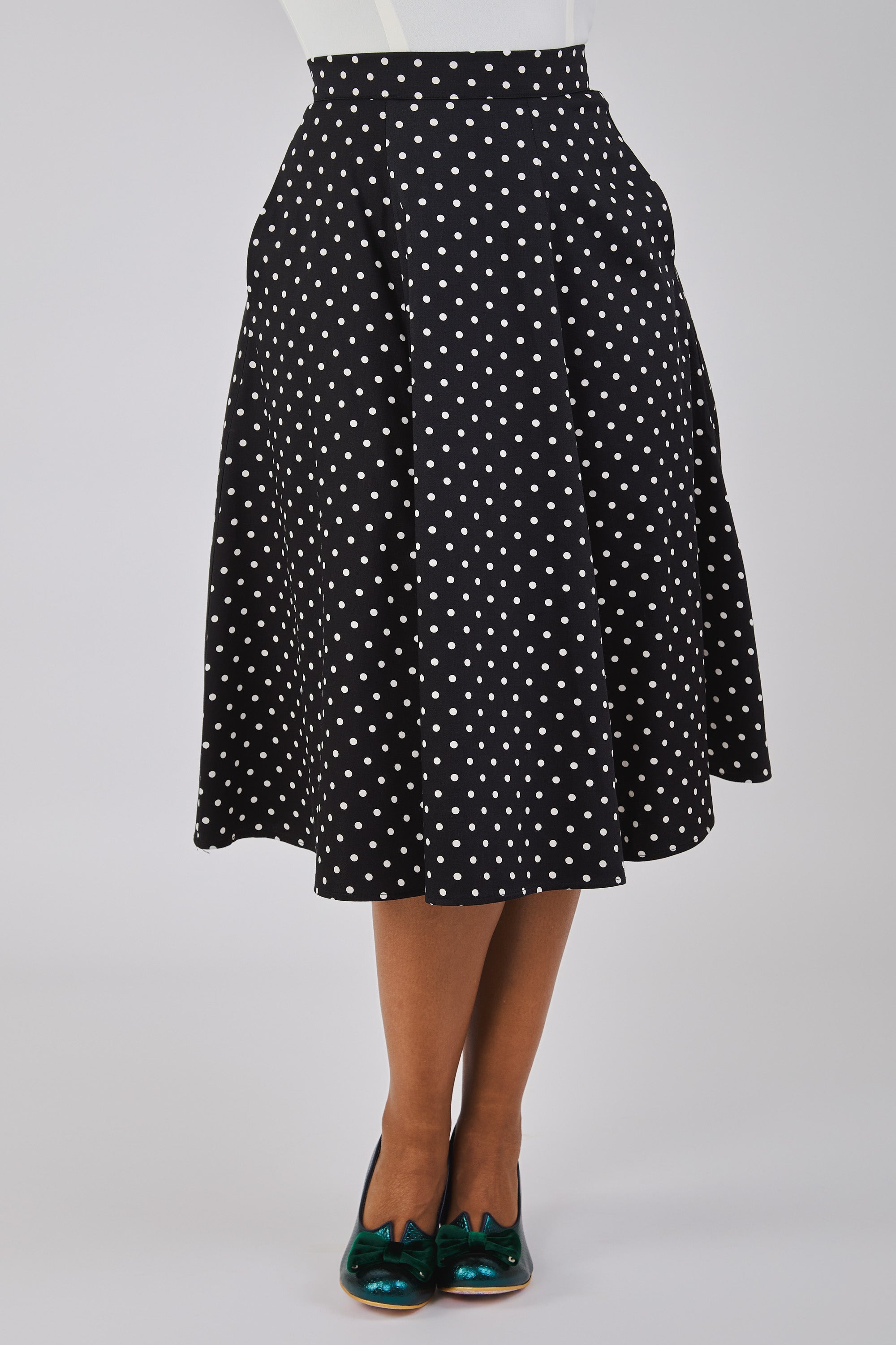 Milla Polka Dot Swing Skirt