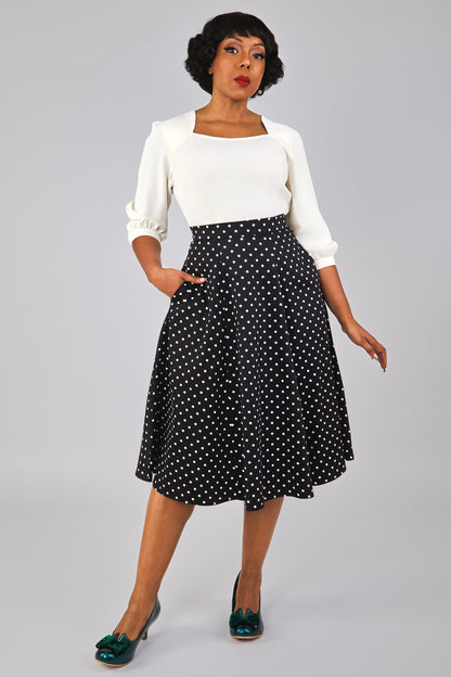 Milla Polka Dot Swing Skirt