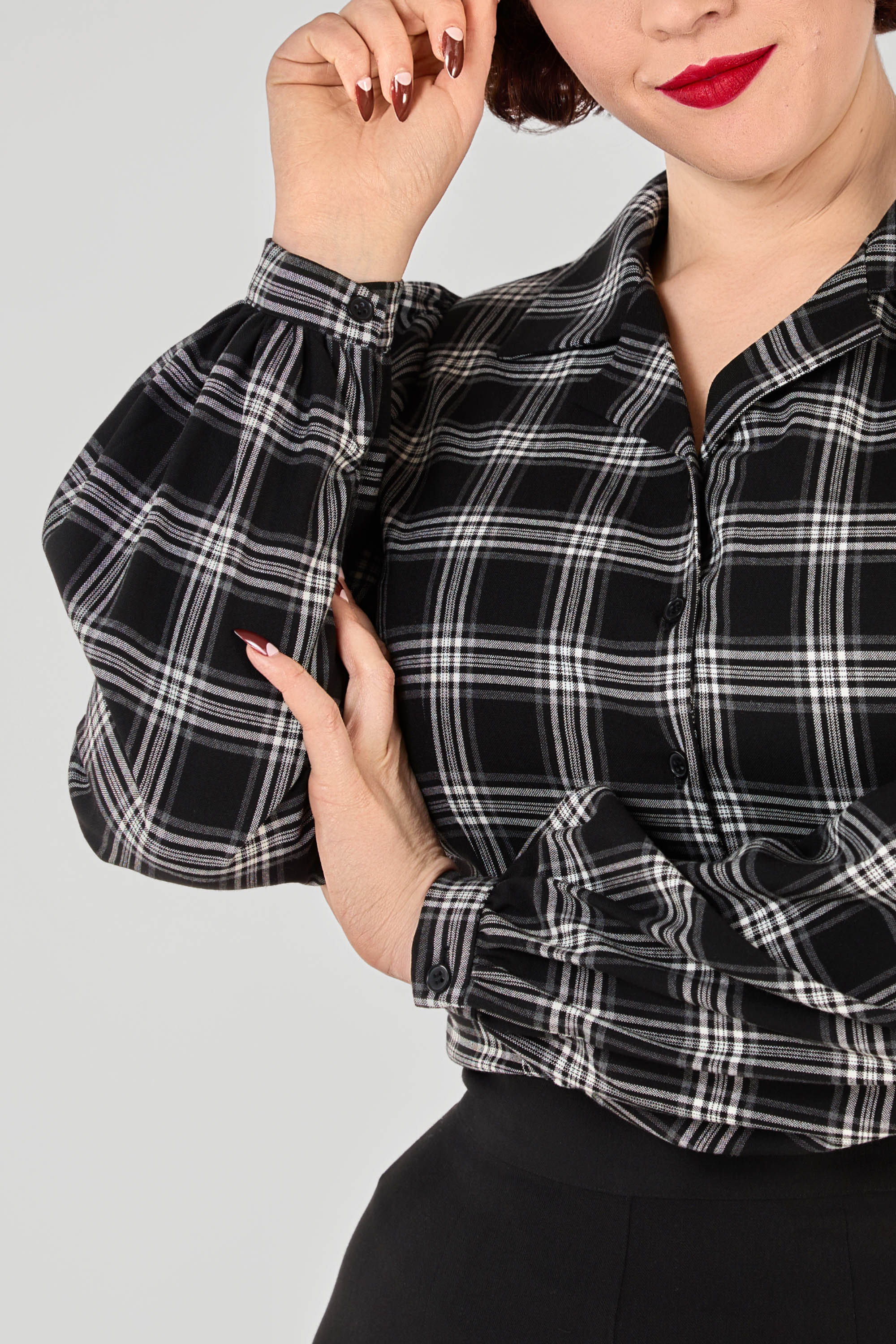 Jerry Ghost Check Blouse