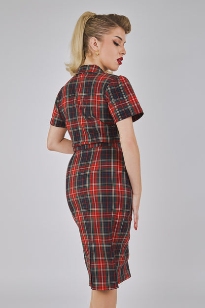 Alexandrea Classic Check Pencil Dress