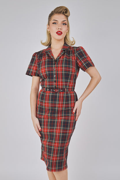 Alexandrea Classic Check Pencil Dress