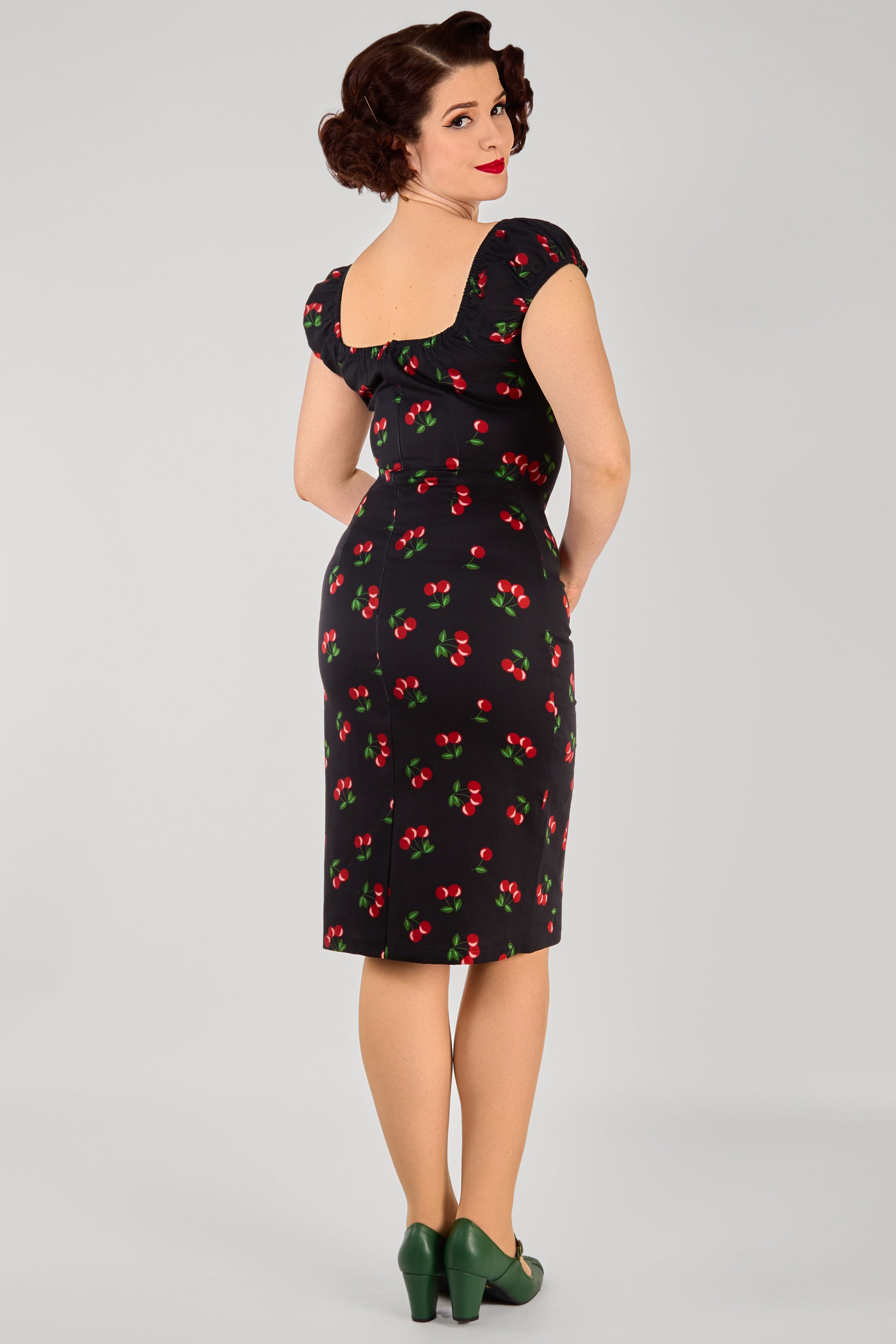 Lorena 50s Cherries Pencil Dress