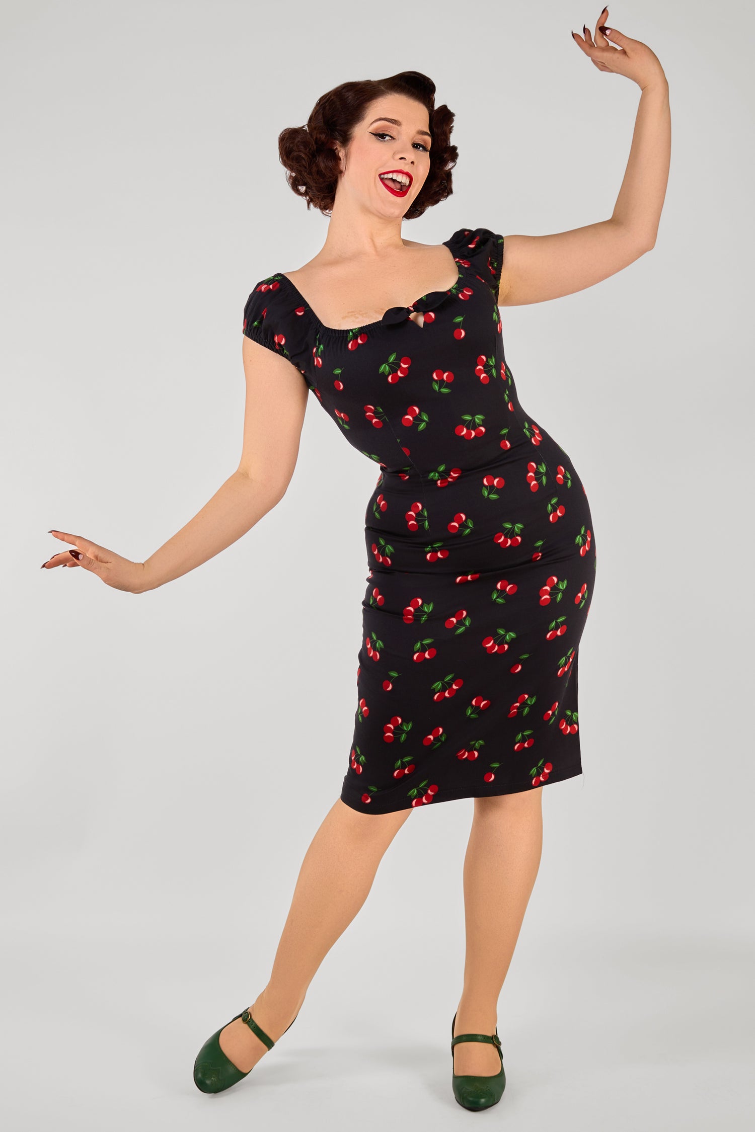 Lorena 50s Cherries Pencil Dress