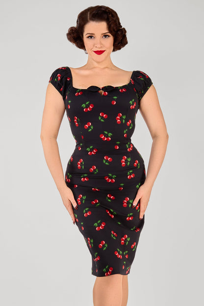 Lorena 50s Cherries Pencil Dress