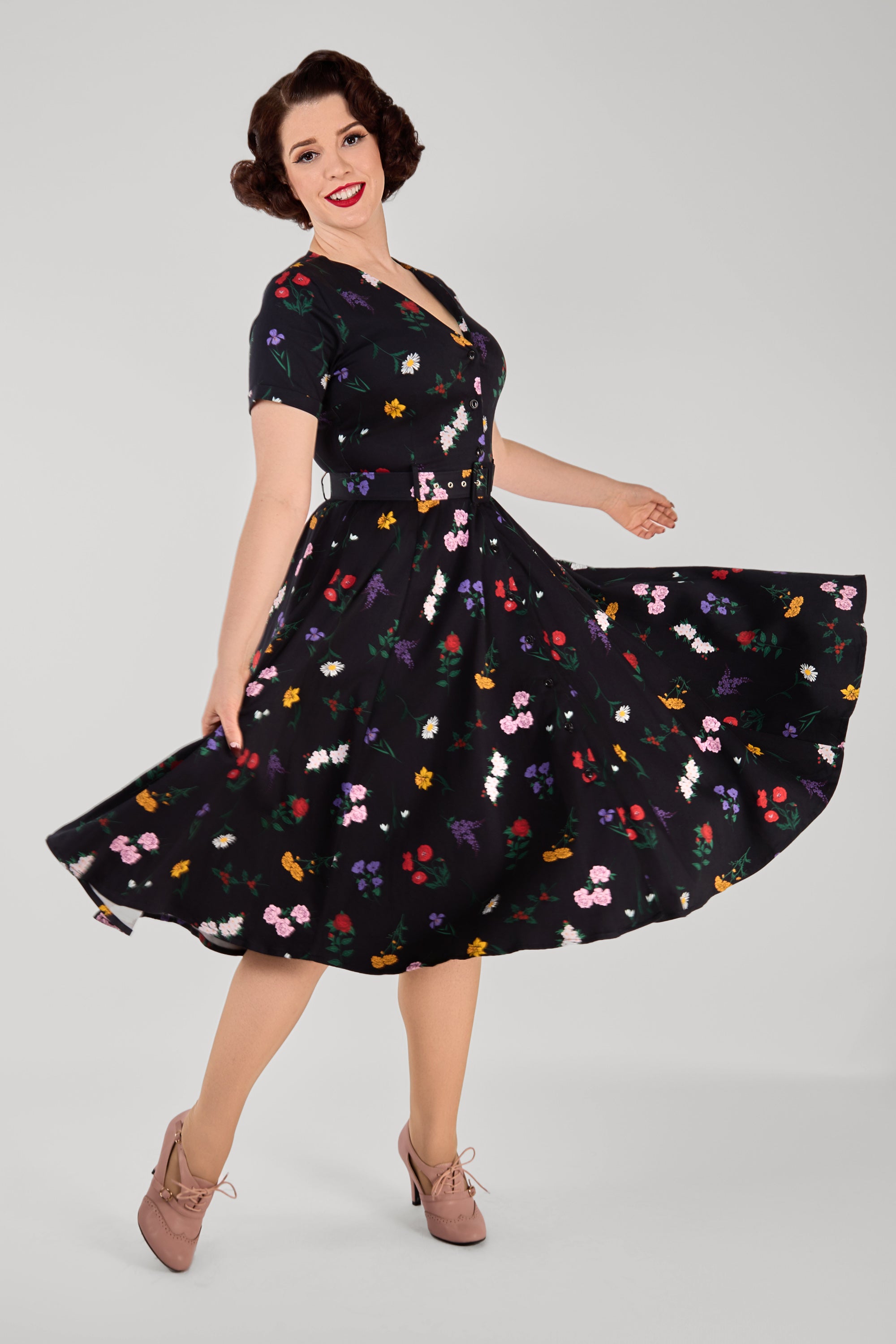 Shana Spring Spray Swing Dress