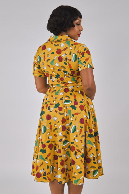 Caterina Veggie Party Swing Dress