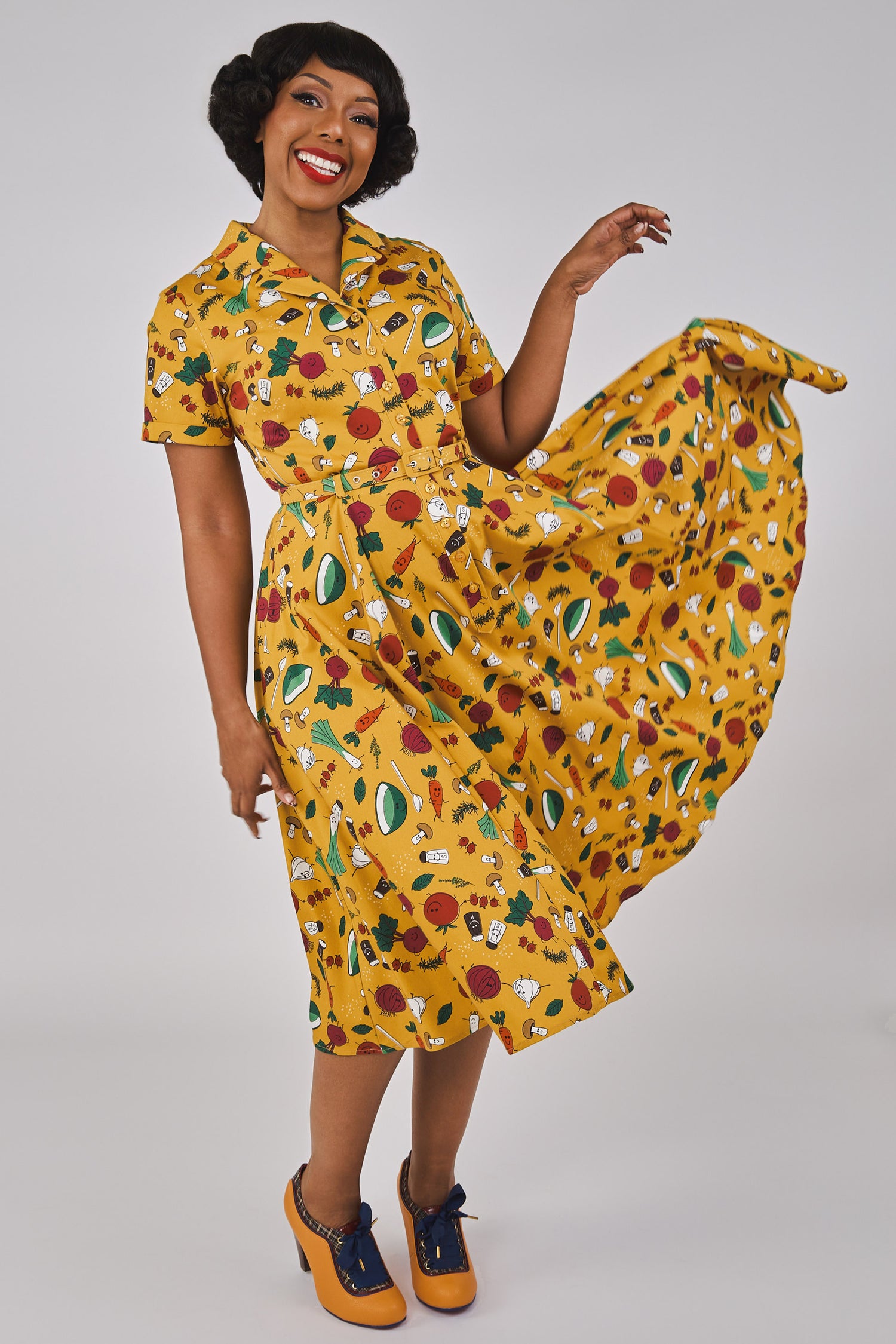 Caterina Veggie Party Swing Dress