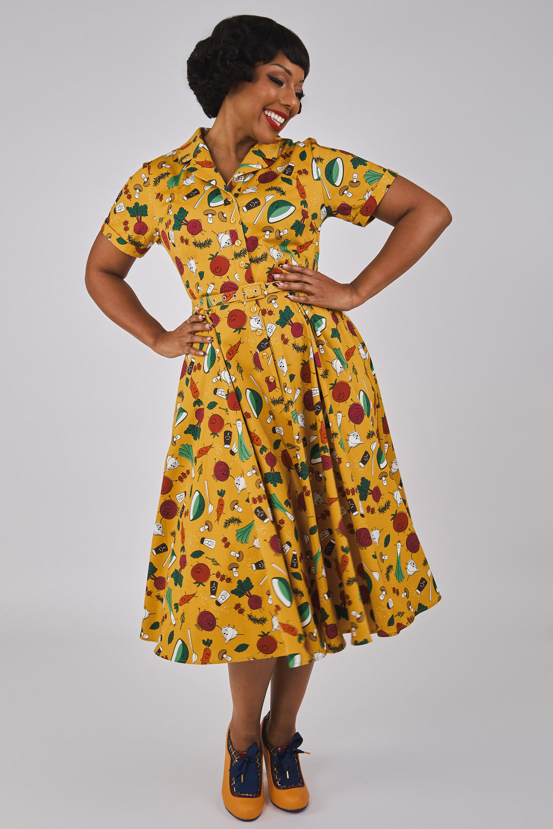 Caterina Veggie Party Swing Dress