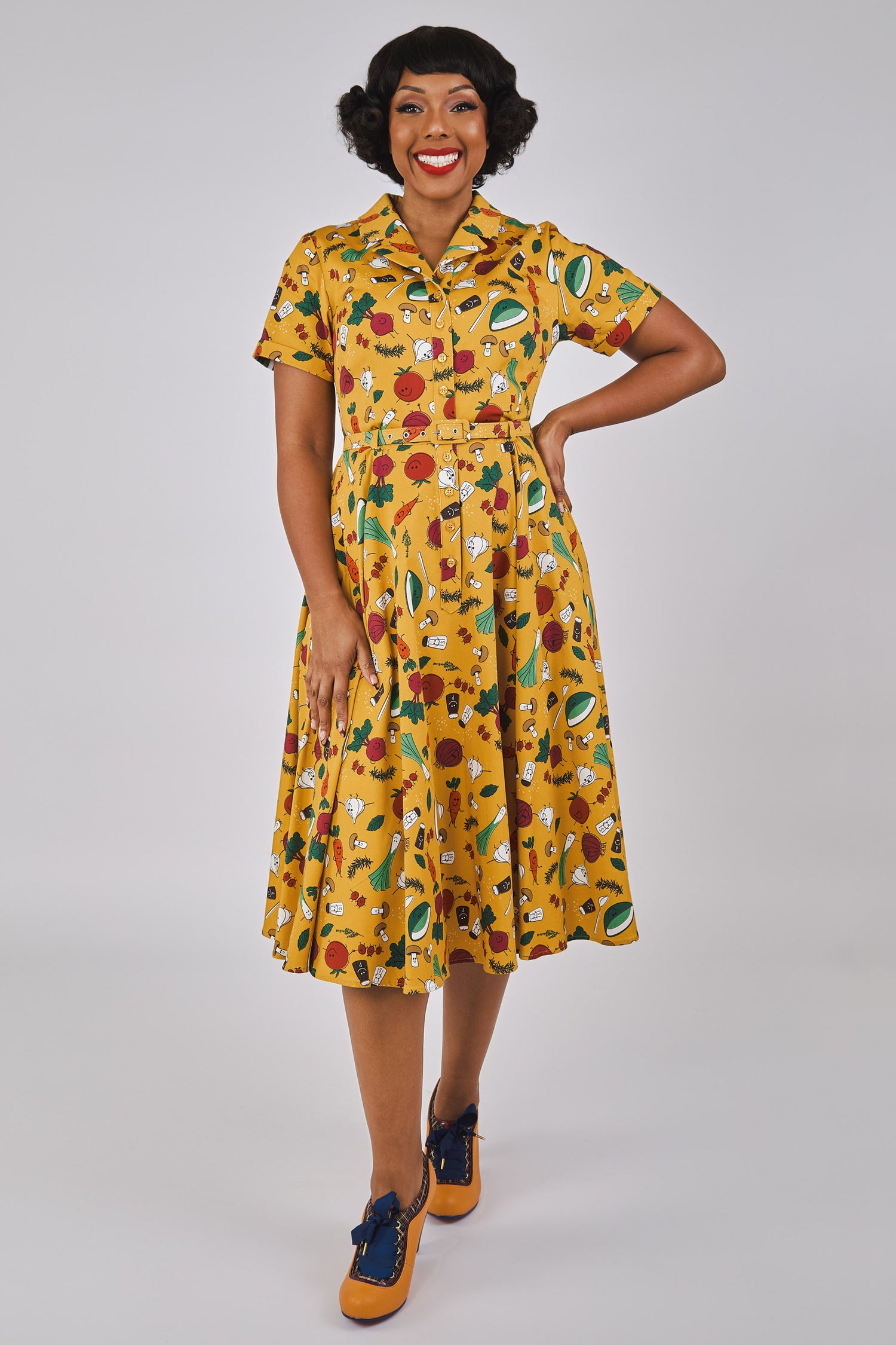 Caterina Veggie Party Swing Dress