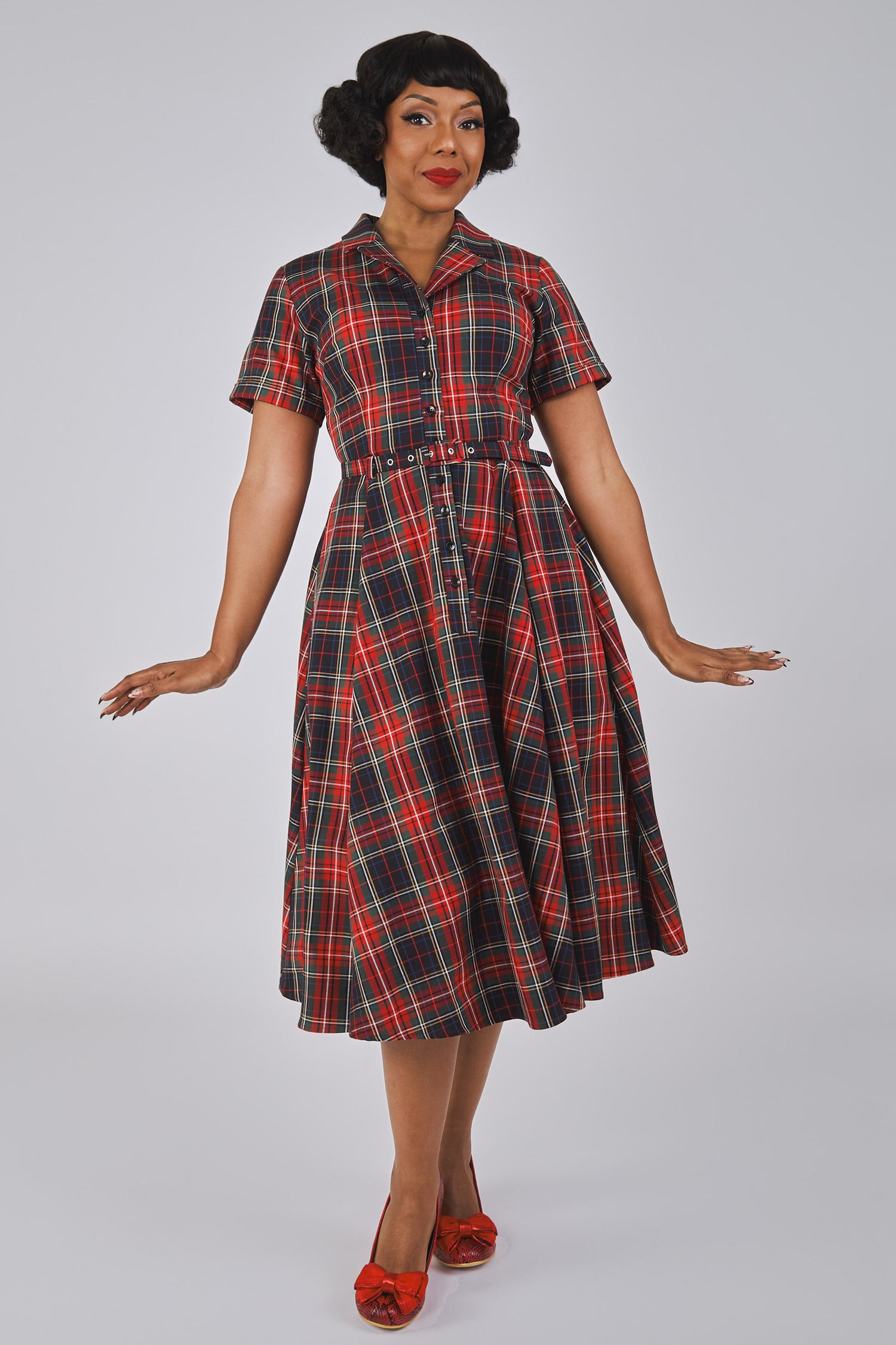 Caterina Classic Check Swing Dress