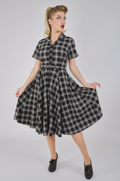 Caterina Ghost Check Swing Dress