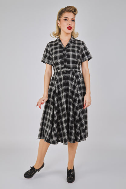 Caterina Ghost Check Swing Dress