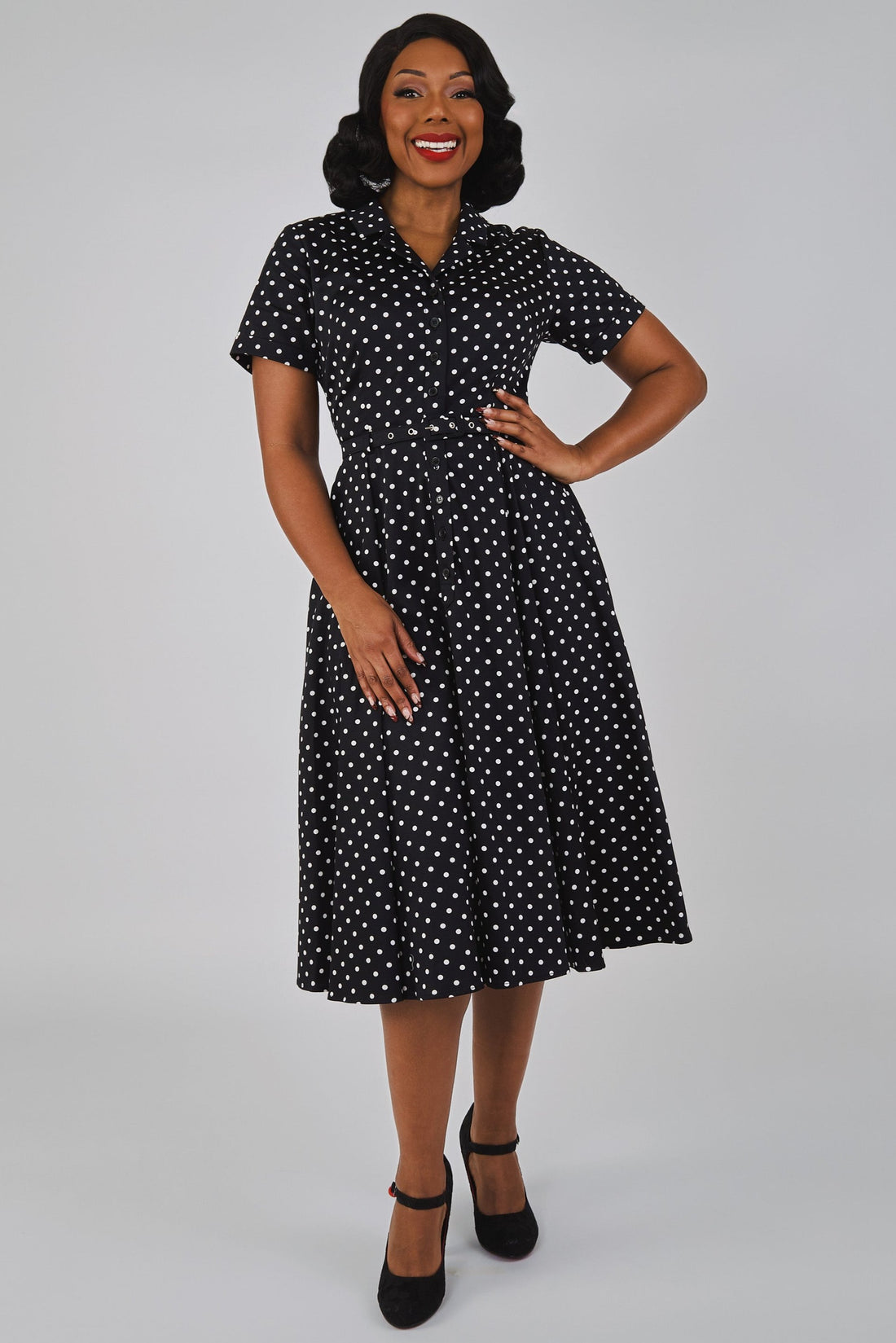 Caterina Polka Swing Dress