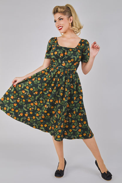 Giada Pansies Swing Dress