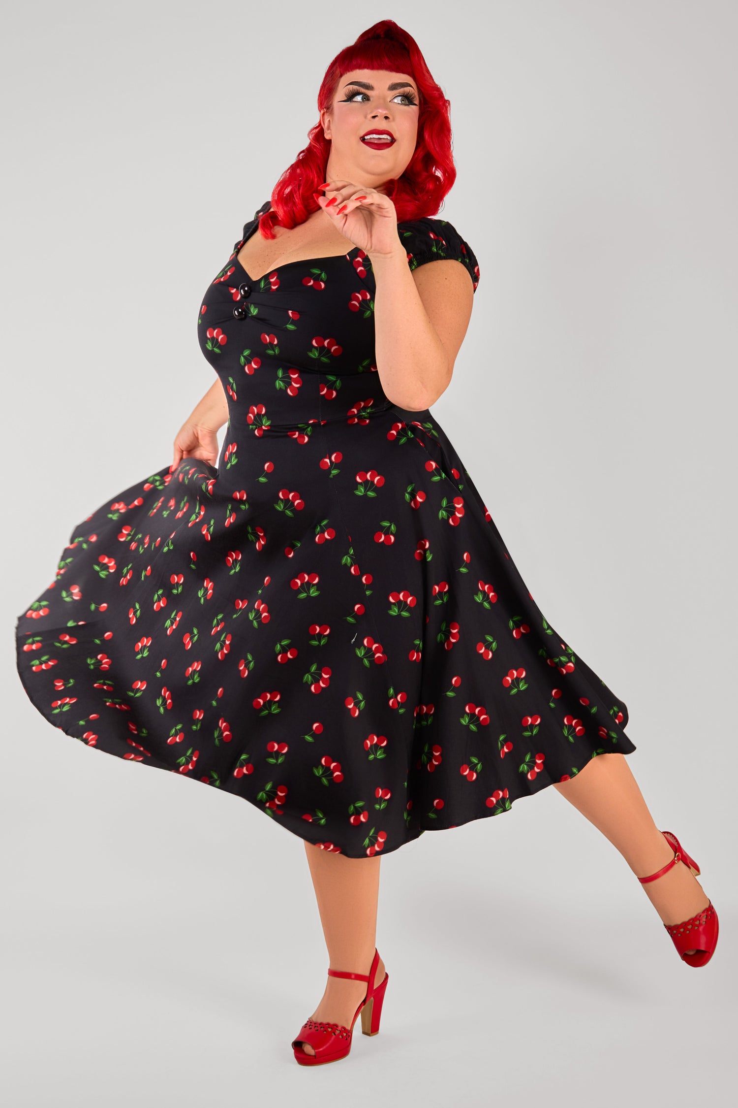 Dolores 50s Cherries Doll Dress