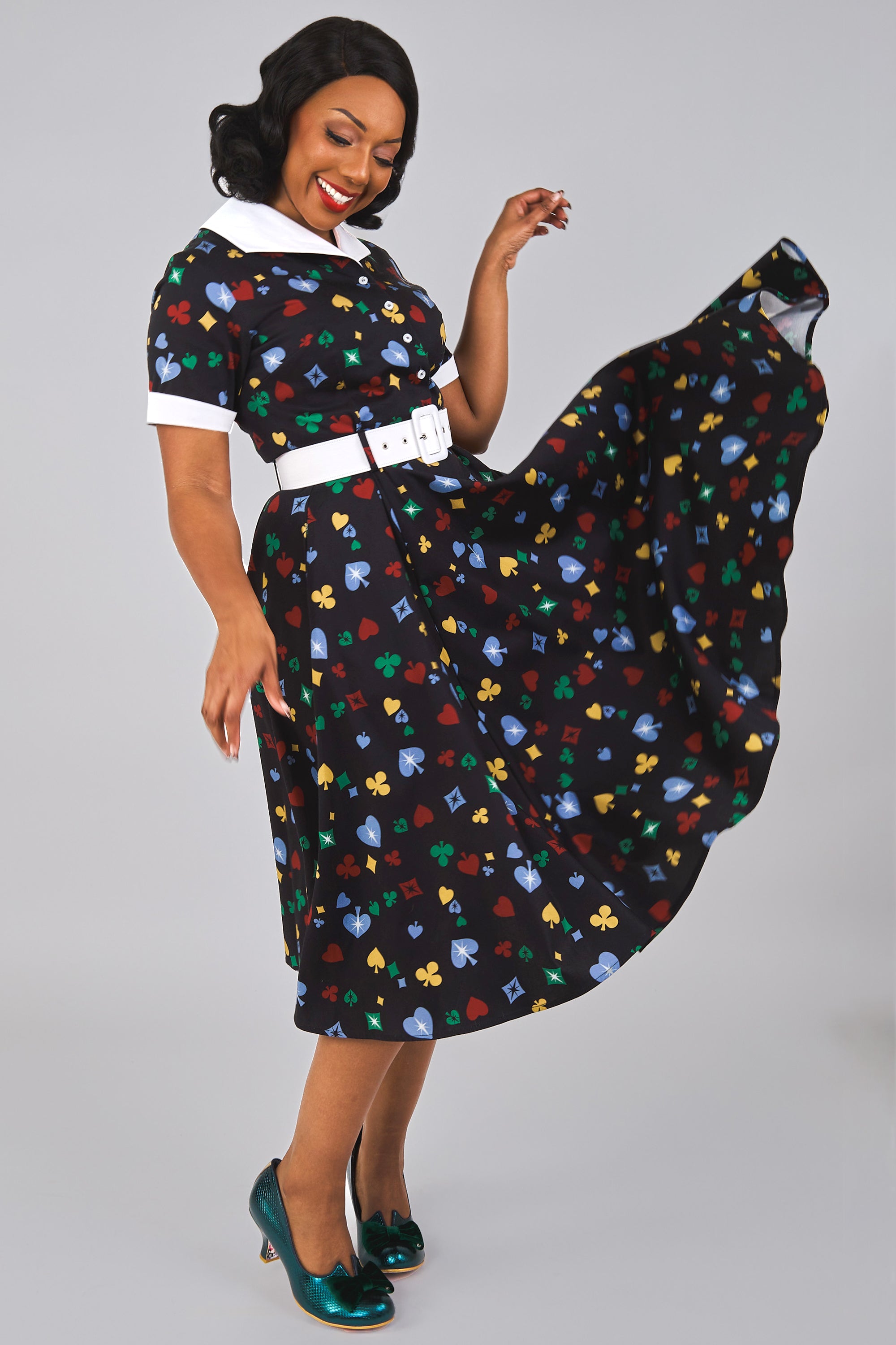 Taylor Polka Poker Swing Dress