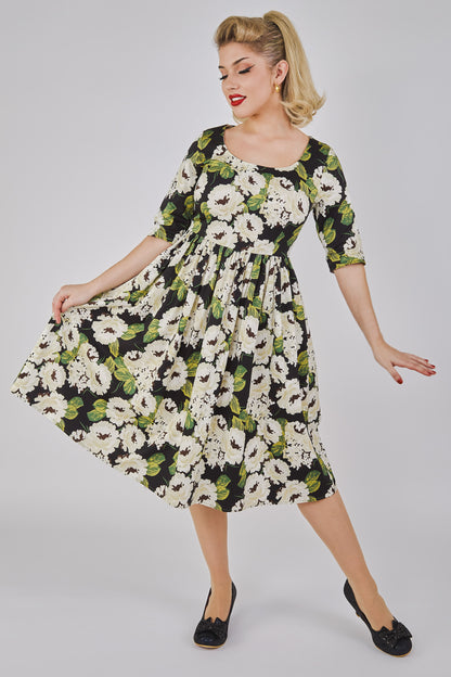 Amber-Lea White Bloom Swing Dress