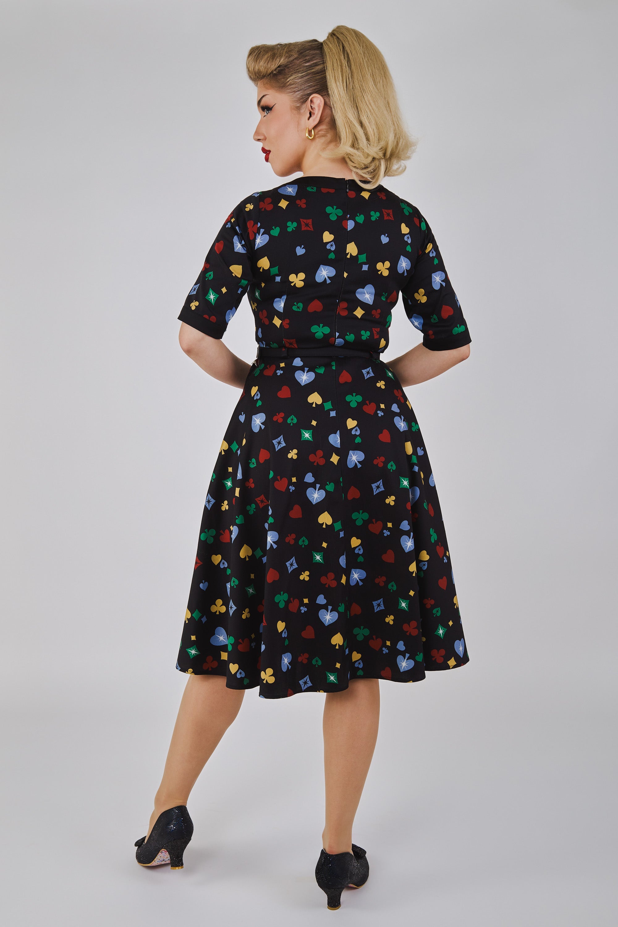 Sadie Polka Poker Swing Dress