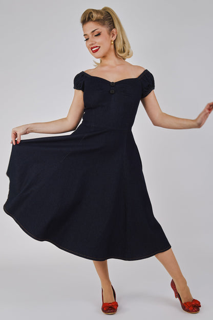 Dolores Denim Doll Swing Dress