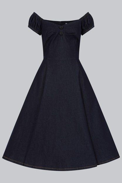 Dolores Denim Doll Swing Dress