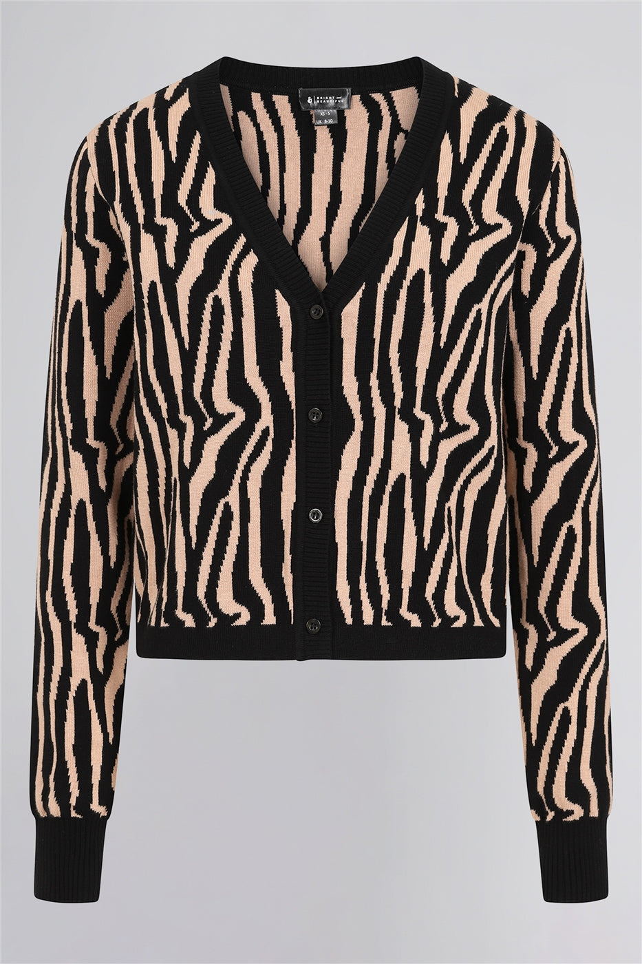 Mandy Retro Zebra Cardigan