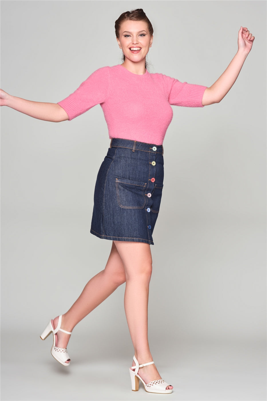 Anny Rainbow Dreamer Denim Skirt