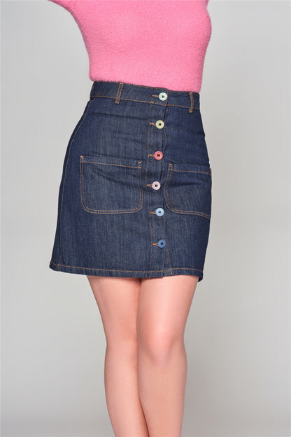 Anny Rainbow Dreamer Denim Skirt