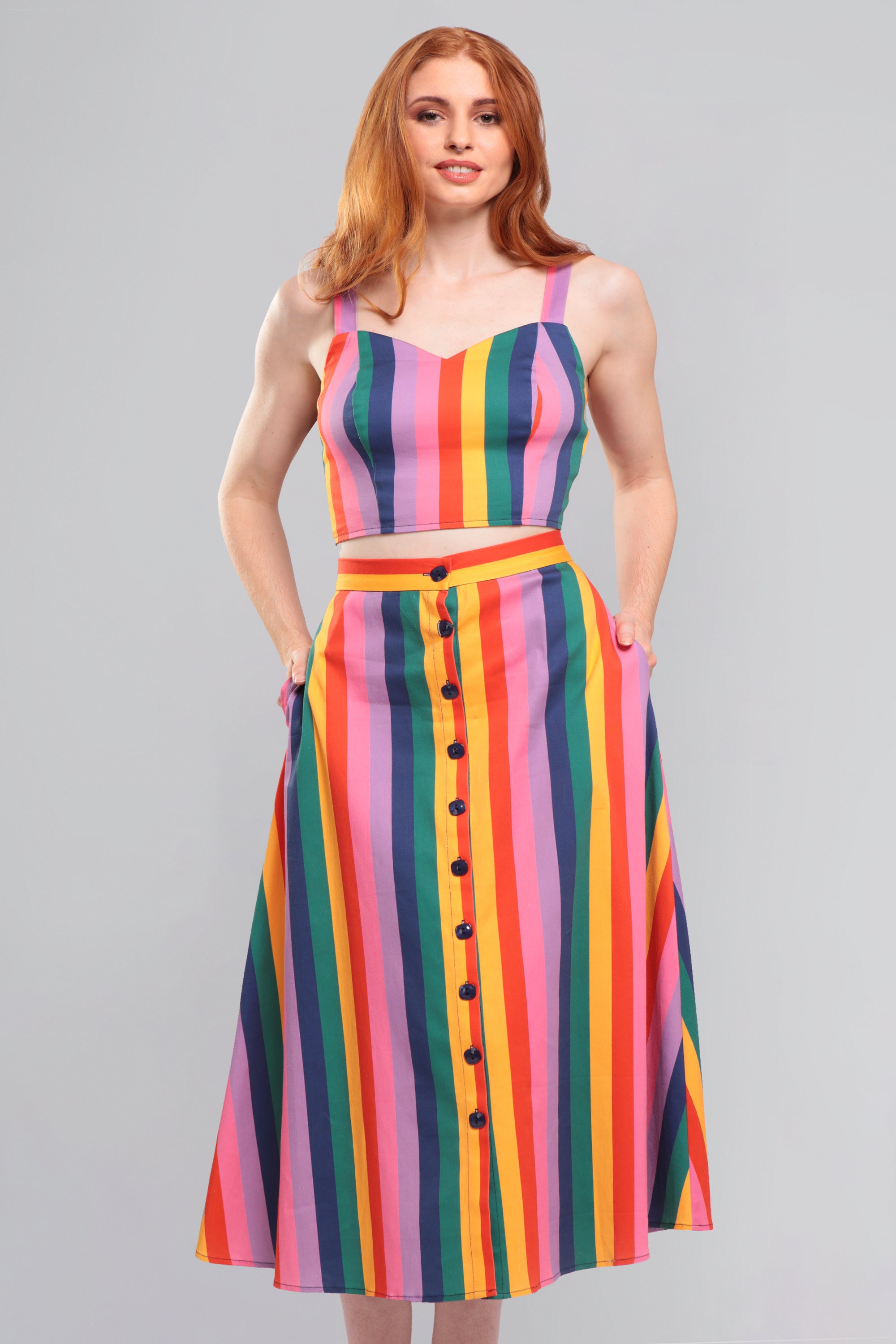 Amory Rainbow Wishes Stripe Skirt