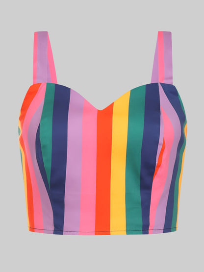 Fanny Rainbow Wishes Stripe Top