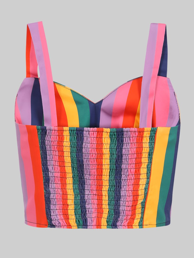 Fanny Rainbow Wishes Stripe Top