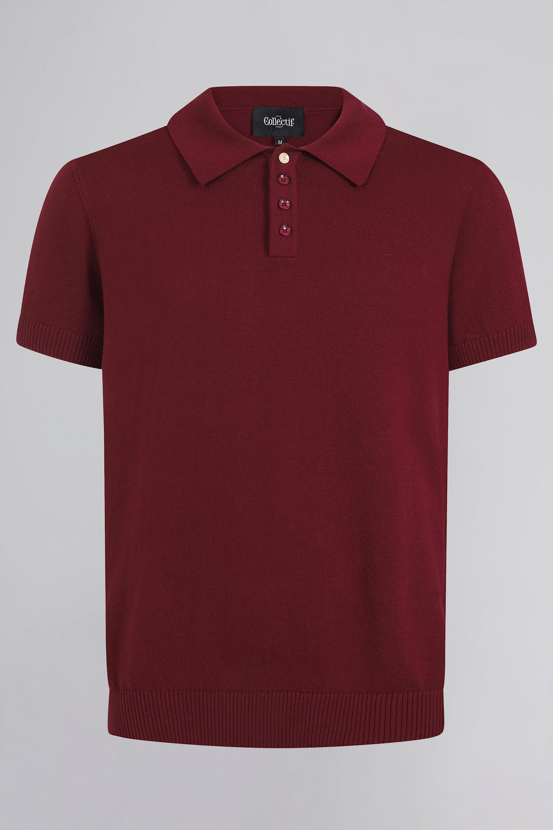 Pablo Plain Burgundy Knitted Polo