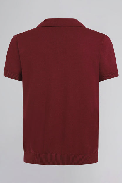 Pablo Plain Burgundy Knitted Polo