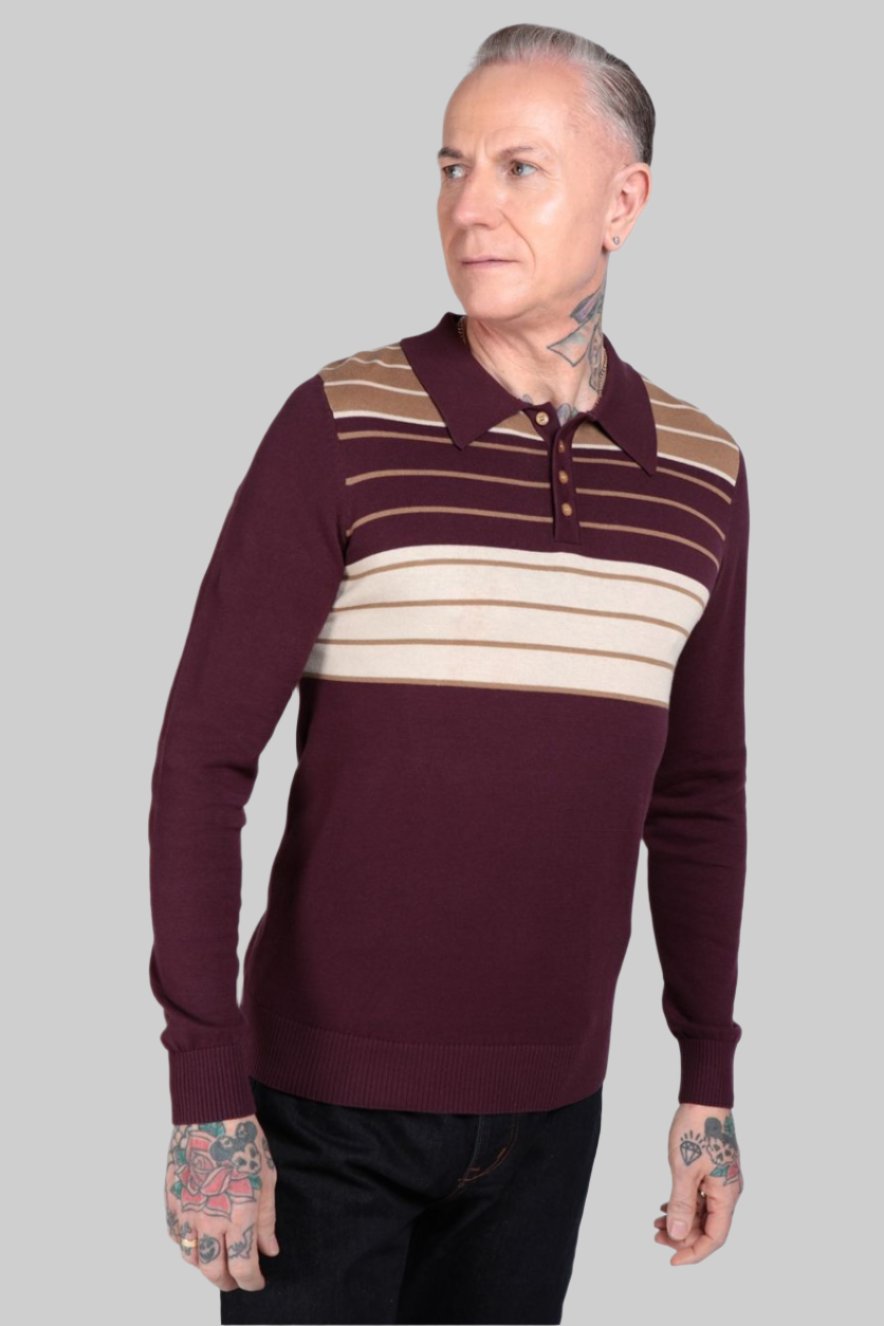 Jo Striped Polo Jumper