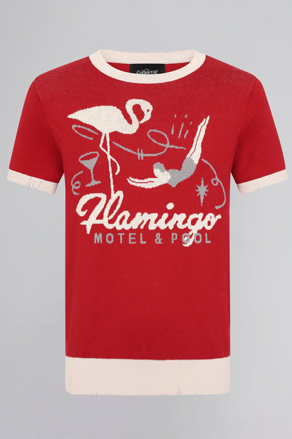 Scott Flamingo Motel Knitted Top