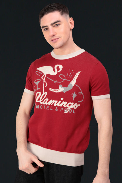 Scott Flamingo Motel Knitted Top