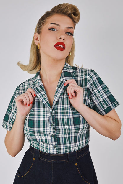 Caterina Emerald Check Shirt