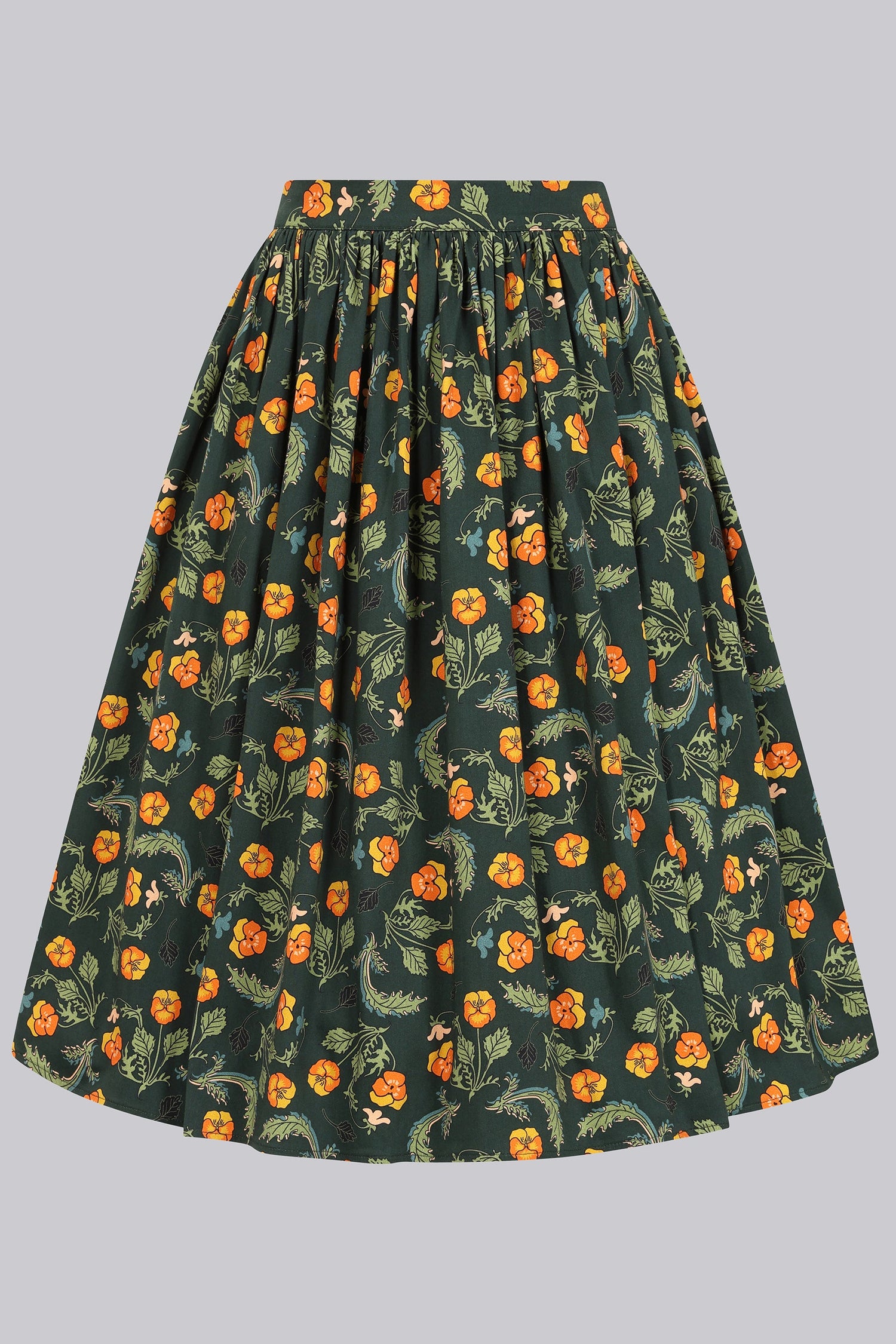 Jasmine Pansies Swing Skirt