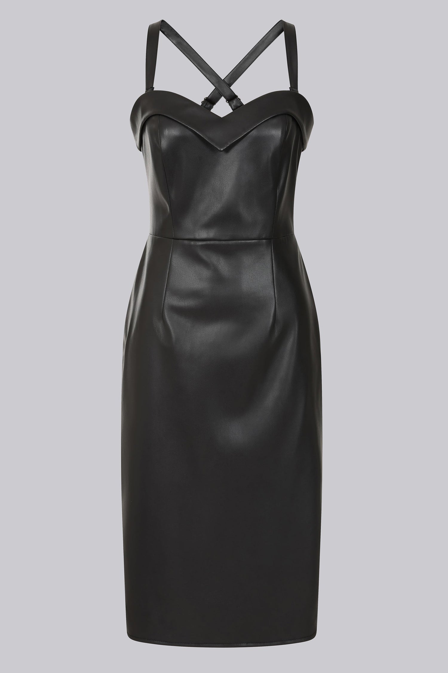 Kiana Faux Leather PU Pencil Dress