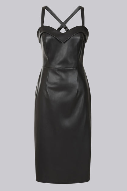 Kiana Faux Leather PU Pencil Dress